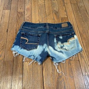 A&E Tye Dyed Cut Off Distressed Jean Shorts